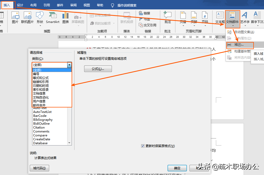 word中的域是什么？如何使用一些简单域的功能？