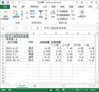 Excel2013如何导入网页上的表格?