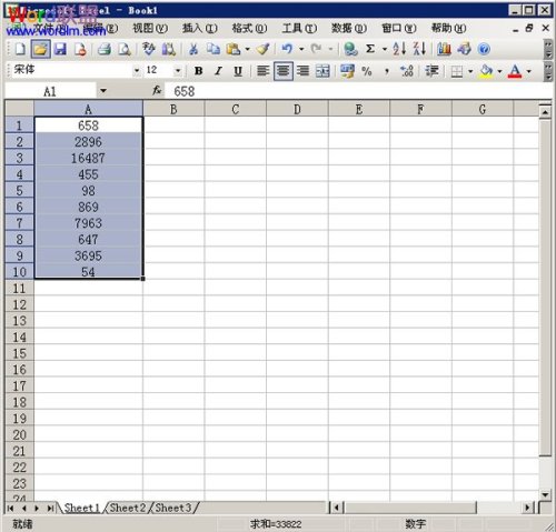 如何在excel2003中快速填充货币符号