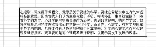 excel表格中如何编辑一大段文字?