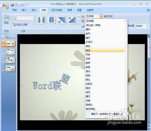 powerpoint2007设置图片的切换效果