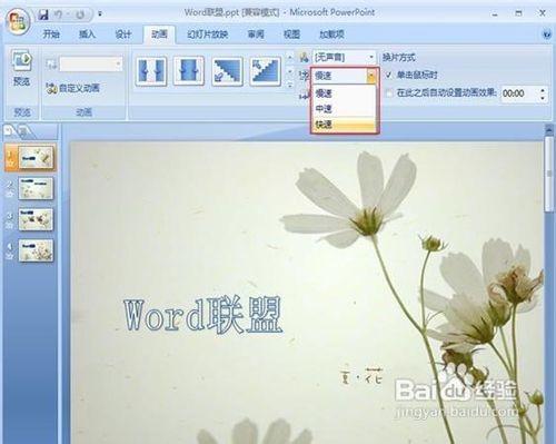 powerpoint2007设置图片的切换效果