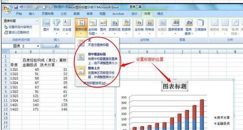 excel2013如何添加修改图表标题