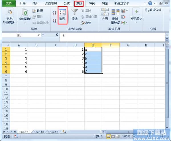 Excel2010如何按数字.字母.日期排序?