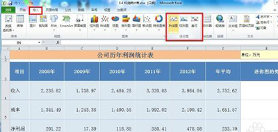 excel2010如何建立迷你图