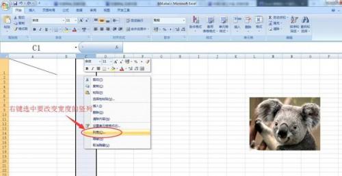 Excel 表格的一个列怎么将宽度缩小