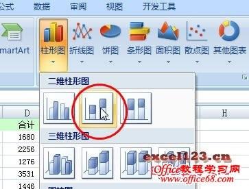 如何在Excel堆积柱形图中显示合计值?