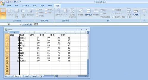 怎么让excel表格首行或首列固定不动