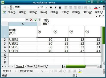 Excel2003表头的制作方法