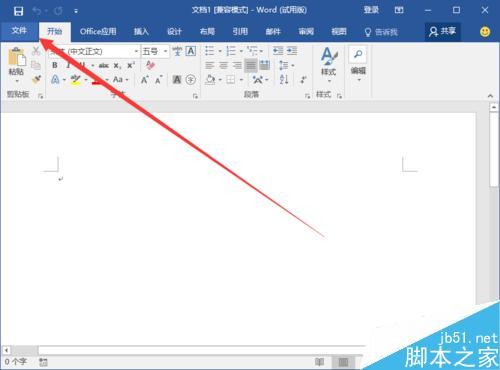 Word2016怎么把开发工具选项添加到到界面上并显示出来