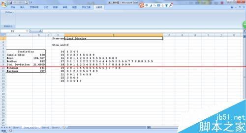 怎么用excel表格做茎叶图?