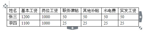 word如何快速制作工资条