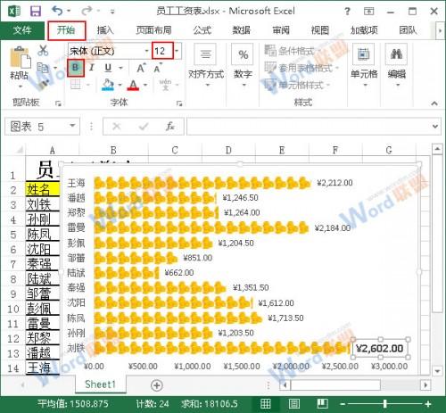 Excel2013中如何制作个性图表?