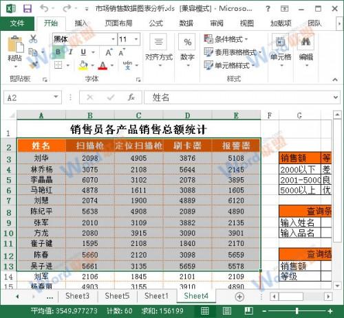 Excel2013单元格区域如何选取?