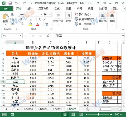 Excel2013单元格区域如何选取?