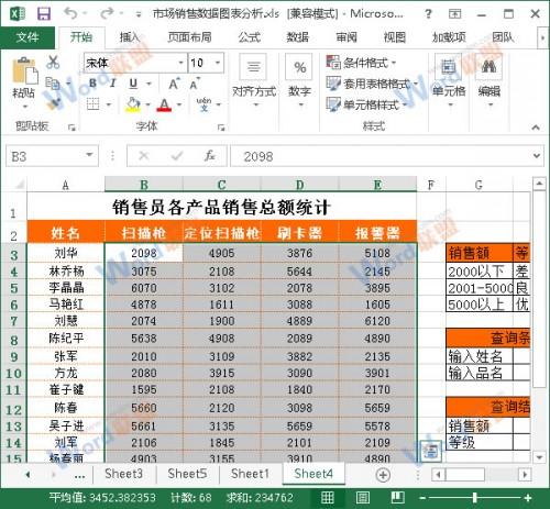 Excel2013单元格区域如何选取?