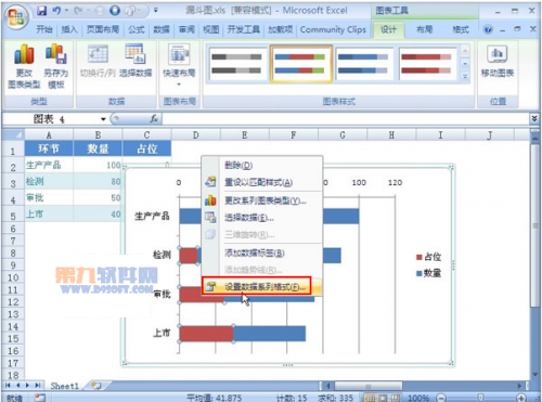 Excel如何制作漏斗图