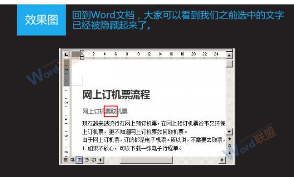 Word2003中应该如何隐藏和显示文字