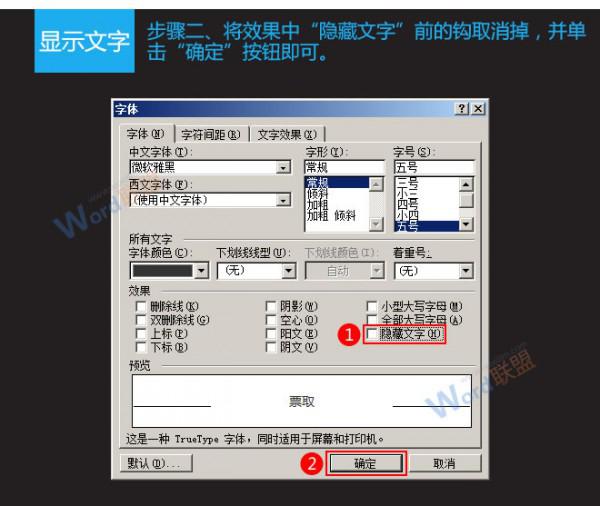 Word2003中应该如何隐藏和显示文字