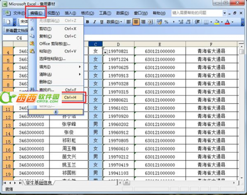 Excel2003中怎么实现字符替换