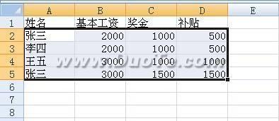 Excel2007删除重复数据项方法