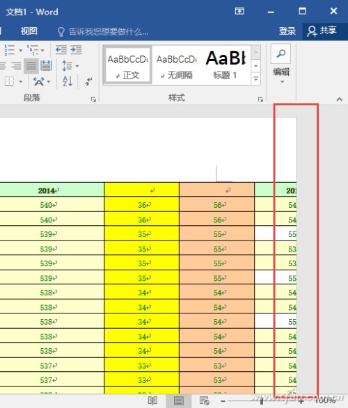 Excel数据表复制到Word后出现越界怎么办