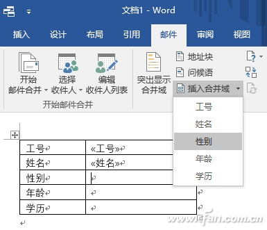 如何用Word快速导入邮件合并数据