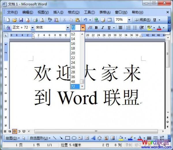 Word2003文档怎么放大字体,怎样让他无限放大