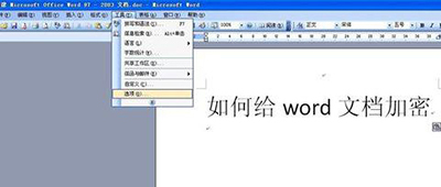 word2003文档怎么加密