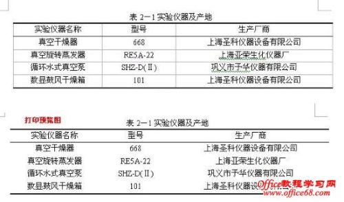 如何利用word制作三线表