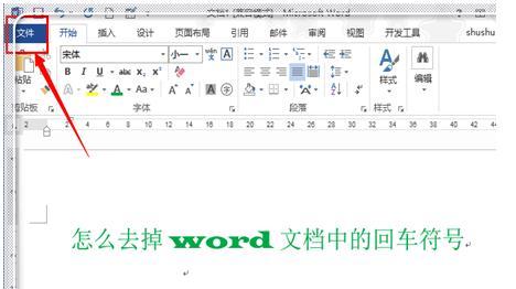 怎样去除word文档中的回车符号?