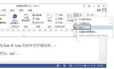 Word2013怎样使用域进行数据计算