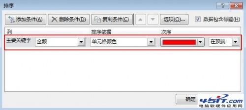 把Excel 2013表格按照单元格颜色进行排序