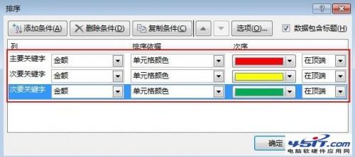 把Excel 2013表格按照单元格颜色进行排序