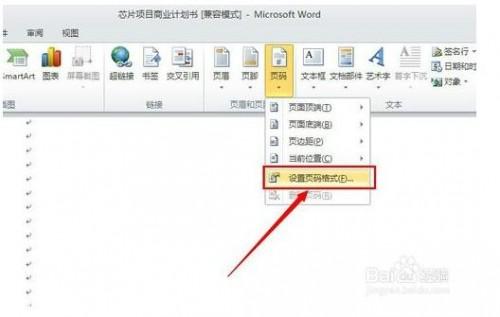 word2010如何设置页码