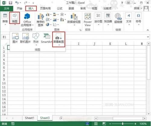 怎样利用Excel2013截图工具在文档中插入图片