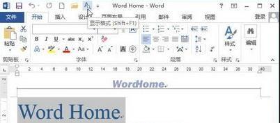 word2013中怎样显示格式