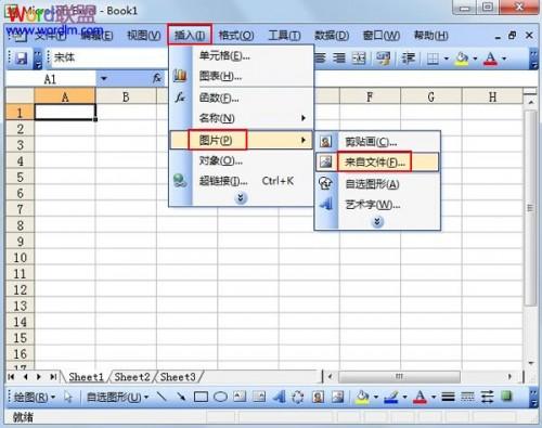 清除Excel2003插入图片的空白