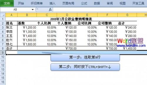 Excel2010隐藏行和列单元格方法