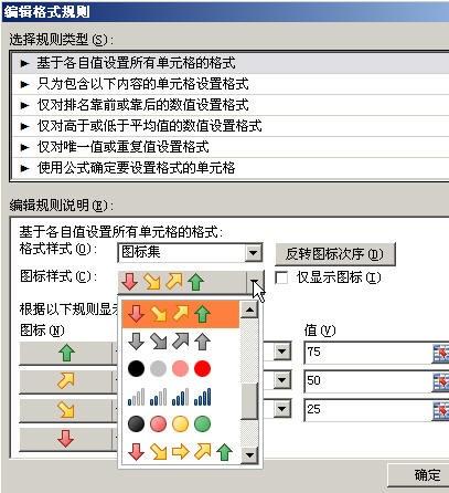 Excel2010中增强的图标集条件格式功能