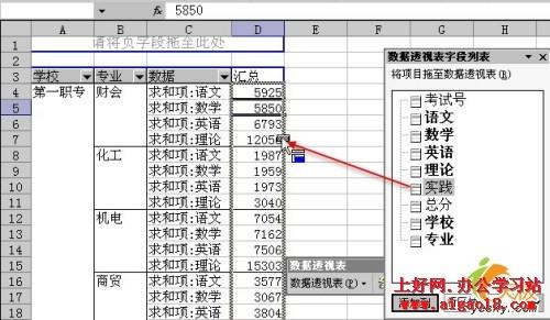 用excel中数据透视表分类求数据平均值方法