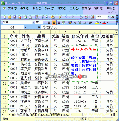 利用excel视图管理器添加多个视图动画教程