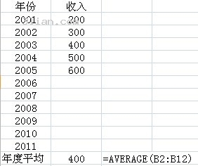 Excel自动求平均值方法