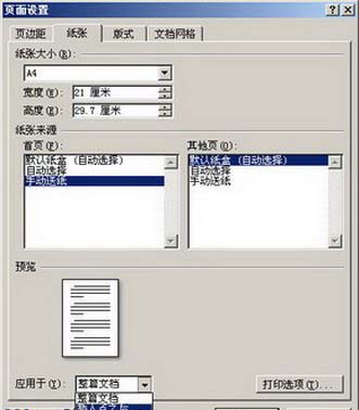 Word2007怎么快速设置纸张大小