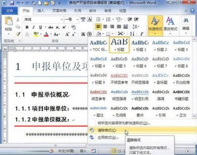 word2010处理格式和样式的技巧