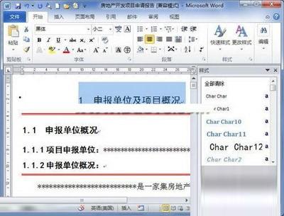 关于Word2010中样式窗格的介绍