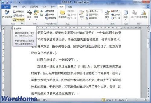 Word2010文档中使用