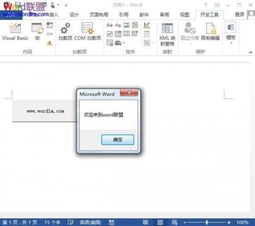 Word2013中制作按钮控件