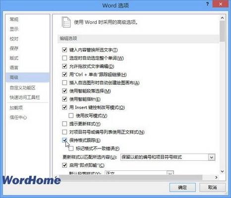 Word2013中怎样使用保持格式跟踪功能