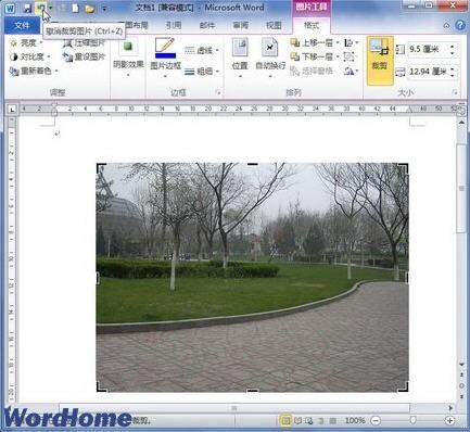 word2010如何裁剪图片